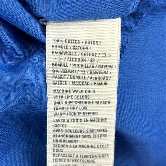 ABERCROMBIE & FITCH Blue Cotton Eyelet Mini Skirt Size Large - Picture 5 of 5